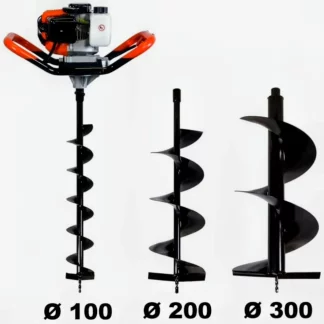Tarière thermique + lot de 3 mèches